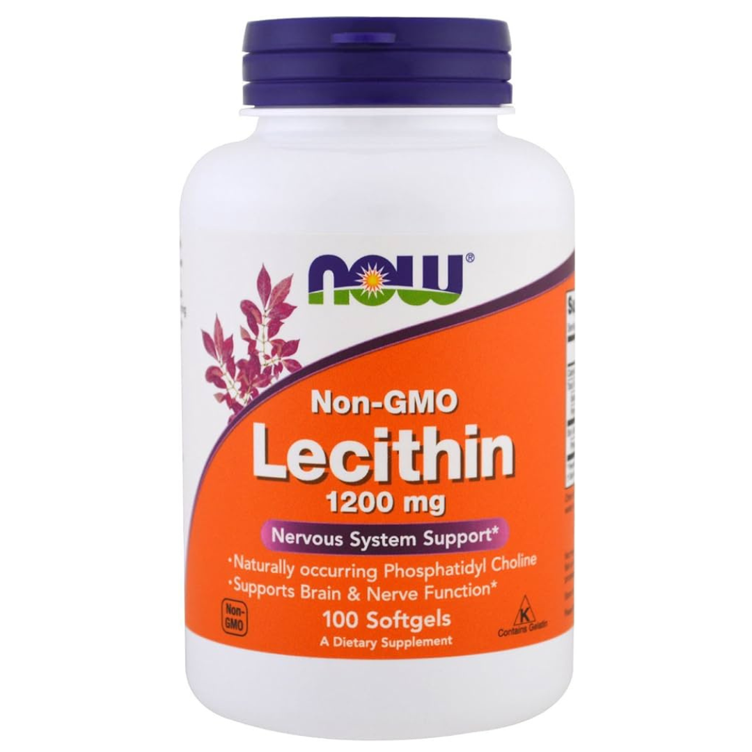 NOW LECITINA DE SOYA 1200MG CAP BLANDAS X 100